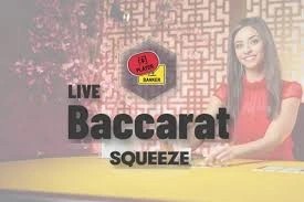 Baccarat Squeeze logo – Live Dealer by Evolution at Ivibet